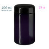 24 x 200 ml wijdhalspot Saturn, Miron violet glas. Miron artikelnummer: SM140002-204