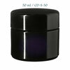50 ml Ceres cosmeticapot met modern of klassiek deksel, Miron violet glas