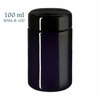 100 ml Saturn wijdhalspot, 84 mm hoog, Miron violet glas