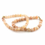 Maansteen armband met slotje, 7-8 mm kralen