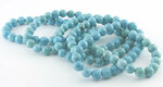 Magnesiet armband, turquoise gekleurd, 8 mm kralen - Just Flow - webwinkel met violet glas, edelsteenremedies, edelstenen, sier