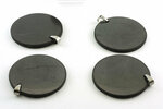 Shungit / shungite hanger, schijf - Just Flow - webwinkel met violet glas, edelsteenremedies, edelstenen, sieraden, pendels, orakelkaarten, wierook, smudgekruiden en spirituele artikelen in Vlissingen (Zeeland)