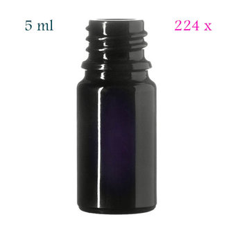 224 x 5 ml Orion DIN18 fles, Miron violet glas FL-5  - safe-pack