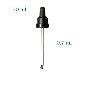 0.7 ml Orion pipetdop vr 50 ml fles FL-50 DIN18, volume 0,7 ml, Miron PVO-III-G0.7-FL50-SW