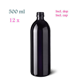12 x Miron violet glas 500 ml Aquarius waterfles Aquarius, FL-WA-500