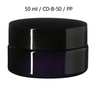 Miron violet glas cosmeticapot breed  50 ml (CD-B-50) Sirius