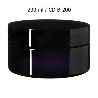 200 ml brede cosmeticapot Sirius, Miron violet glas CD-B-200