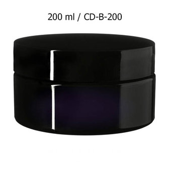 200 ml brede cosmeticapot Sirius, Miron violet glas CD-B-200