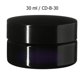 30 ml brede cosmeticapot Sirius, Miron violet glas CD-B-30