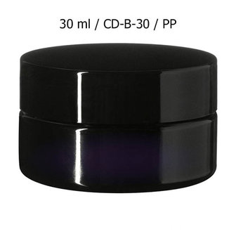 30 ml brede cosmeticapot Sirius, Miron violet glas CD-B-30