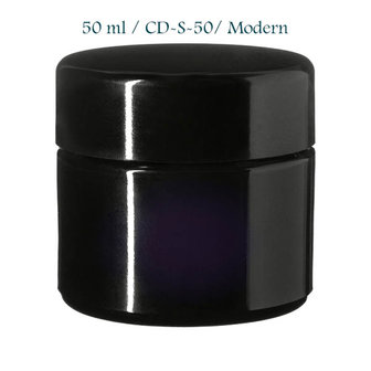 50 ml cosmeticapot Ceres, Miron violet glas CD-S-50 met modern deksel