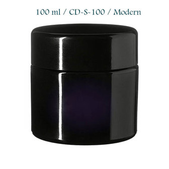 100 ml cosmeticapot Ceres, Miron violet glas CD-S-100 met modern deksel