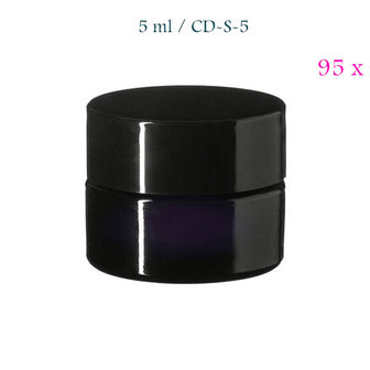 95 x 5 ml cosmeticapot Ceres, Miron violet glas CD-S-5