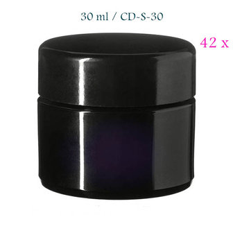 42 x 30 ml cosmeticapot Ceres, Miron violet glas CD-S-30