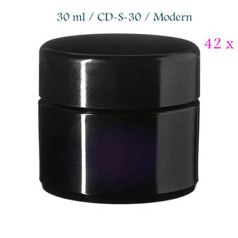 42 x 30 ml cosmeticapot Ceres, Miron violet glas CD-S-30
