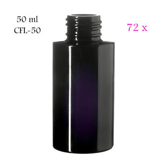 72 x 50 ml cosmeticafles Virgo, Miron violet glas CFL-50