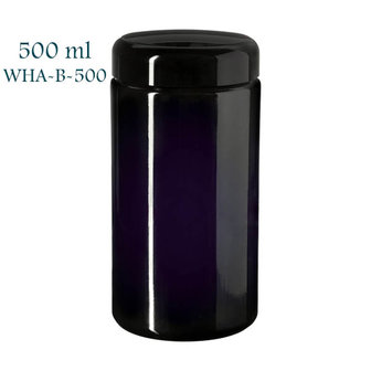 500 ml wijdhalspot Saturn, Miron violet glas, miron artikelnummer SM120016-204