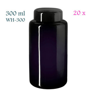 grootverpakking met 20 x 300 ml pot Carina, Miron violet glas. Miron artikelnummer SM140010-204