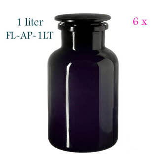 6 x 1 apothekerspot Libra, Miron violet glas FL-AP-1LT - Just Flow