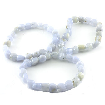 Chalcedoon armband, 8-10 mm nuggets