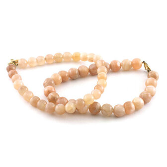 Moonstone bracelet with clasp, 7-8 mm beads