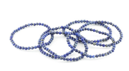 Lapis lazuli armband, 4 mm kralen, huidige voorraad