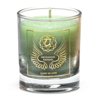 Rafa&euml;l / Chakra 4 stearine votive in geschenkverpakking