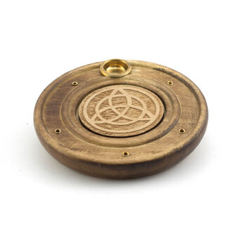 Houten Wierookhouder Triquetra 10 cm