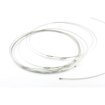 Choker, 50 cm, lined steel wire.