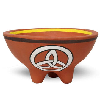 Smudgeschaal op poten met Triquetra