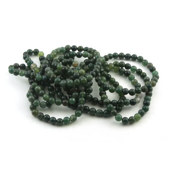 Mosagaat armband, 6 mm kralen