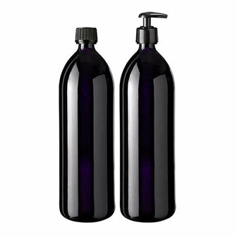Miron violet glas 500 ml Aquariuswaterfles Aquarius, SM191004-204,  bij Just Flow - webwinkel met violet glas, edelsteenremedies, edelstenen, wierook en spirituele artikelen in Vlissingen (Zeeland)