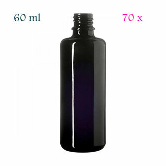 70 x 60 ml Orion DIN18 fles, Miron violet glas