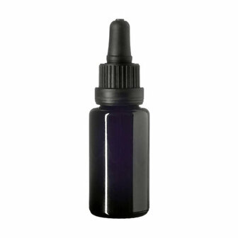 Pipetdop voor 20 ml fles FL-20, Miron , voorbeeld met fles - Just Flow - webwinkel met violet glas, edelsteenremedies, edelstenen, sieraden, pendels, orakelkaarten, wierook, smudgekruiden en spirituele artikelen in Vlissingen (Zeeland)
