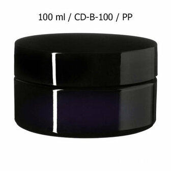 100 ml brede cosmeticapot Sirius, Miron violet glas CD-B-100 bij Just Flow - webwinkel met violet glas, edelsteenremedies, edelstenen, wierook en spirituele artikelen in Vlissingen (Zeeland)