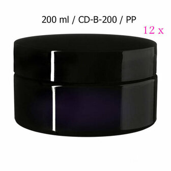 12 x 200 ml brede cosmeticapot Sirius, Miron violet glas CD-B-200 bij Just Flow - webwinkel met violet glas, edelsteenremedies, edelstenen, wierook en spirituele artikelen in Vlissingen (Zeeland)