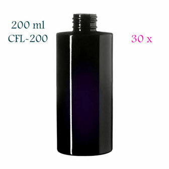 30 x 200 ml Virgo cosmeticafles, Miron violet glas