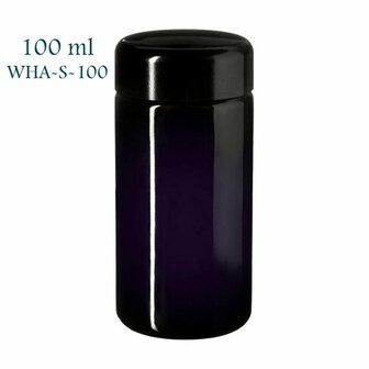 100 ml Saturn wijdhalspot, 96 mm hoog, Miron violet glas