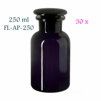 30 x 250 ml apothekerspot Libra, Miron violet glas FL-AP-250
