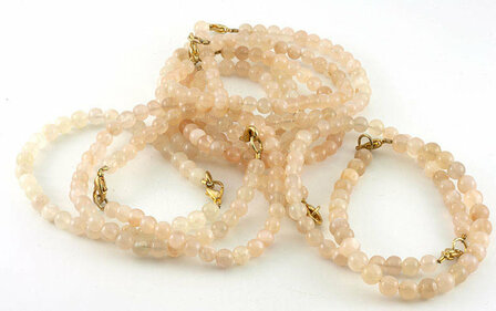 Maansteen armband met slotje, 5-6 mm kralen, licht - Just Flow - webwinkel met violet glas, edelsteenremedies, edelstenen, sier