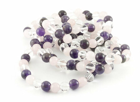 Gouden driehoek armband, 8 mm kralen - Just Flow - webwinkel met violet glas, edelsteenremedies, edelstenen, sieraden, pendels,