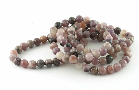 Aardbeienkwarts armband 8 mm kralen - Just Flow - webwinkel met violet glas, edelsteenremedies, edelstenen, sieraden, pendels, 