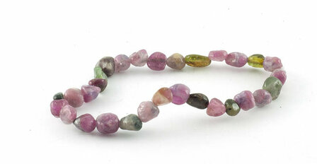 Toermalijn armband, 6-7 mm nuggets, multi - Just Flow - webwinkel met violet glas, edelsteenremedies, edelstenen, sieraden, pen