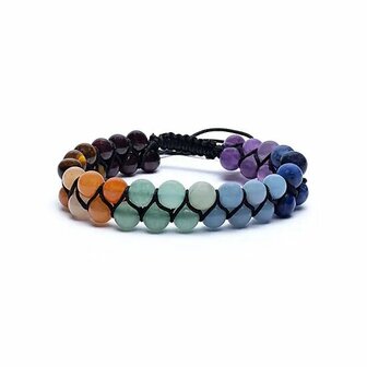 edelsteen-armband-chakra-geknoopt-verstelbaar - Just Flow - webwinkel met violet glas, edelsteenremedies, edelstenen, sieraden,