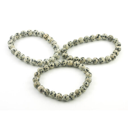 Dalmatiner jaspis armband, 8 mm kralen