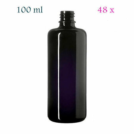 48 x 100 ml DIN18 fles Orion, Miron violet glas