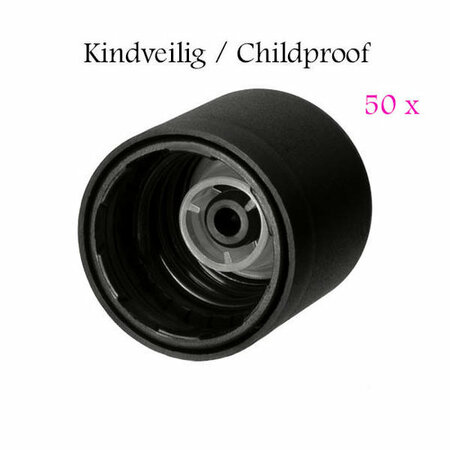 50 x Miron kindveilige DIN18 schenkdop (voor Orion flessen)