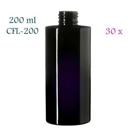 30 x 200 ml Virgo cosmeticafles, Miron violet glas