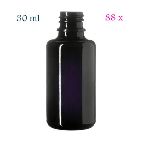 88 x 30 ml Orion DIN18 fles, Miron violet glas FL-30 - safe-pack