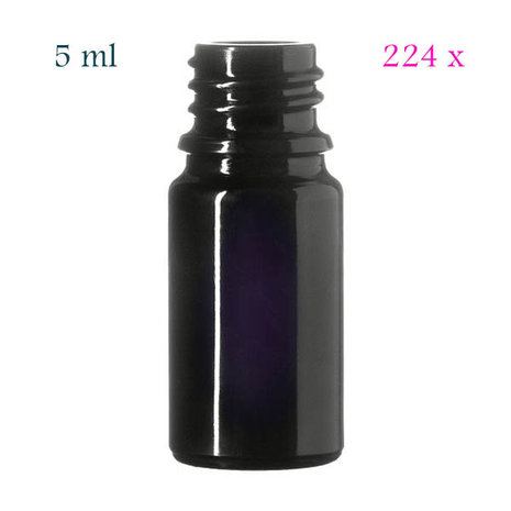 224 x 5 ml Orion DIN18 fles, Miron violet glas FL-5  - safe-pack